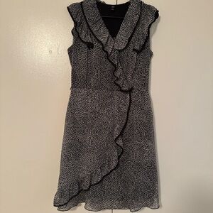 J.B.S. Black and White Asymmetrical Dress